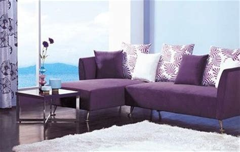 未足臨書卷時能點客衣 紫色沙發客廳